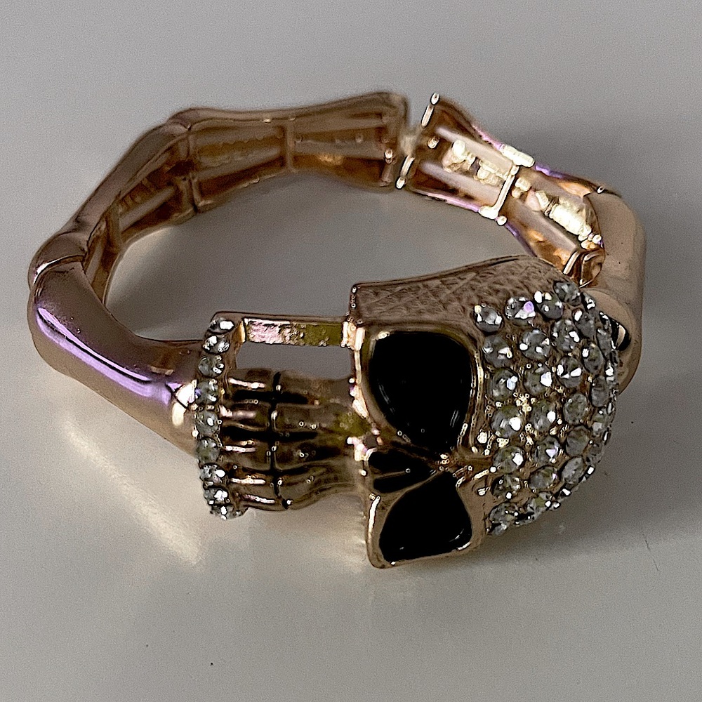Gold skull bracelet